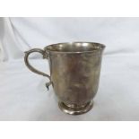 A small Victorian Silver Tankard of plain tapering form, hallmarked London 1897, weight 6 1/4 oz