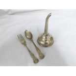 A Mixed Lot comprising: Sheffield hallmarked Kings pattern Silver Fork and Spoon, together with a