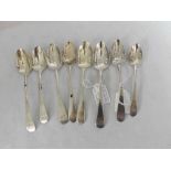 A Mixed Lot of late 18th/early 19th Century Silver Old English pattern Teaspoons, various dates