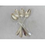 A set of four 19th Century Continental Hanoverian pattern Teaspoons marked 800 to reverse, total