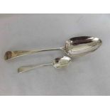 A George III and London 1781 Silver Old English pattern Tablespoon, hallmarked London 1821, together