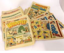 A BOX: ASSORTED COMICS including WHOOPEE, mainly 1970s