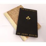 JOHN DONNE, 2 ttls: LOVE POEMS, L, The Nonesuch Press 1923, (1250) (1200) numbered, the first