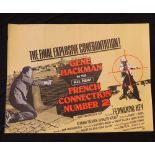 FRENCH CONNECTION NO 2, FILM POSTER, STARRING GENE HACKMAN + THE STUNTMAN, FILM POSTER, STARRING