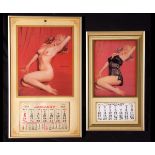 Two Marilyn Monroe "Golden Dreams" reproduction pin-up calendars for 1954 and 1955, 1955 with