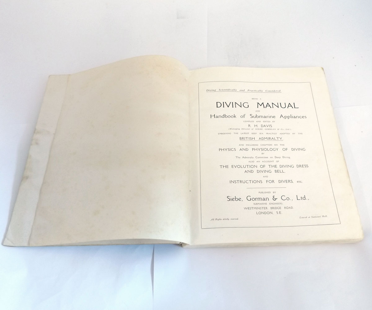 R H DAVIS (ed), DIVING SCIENTIFICALLY AND PRACTICALLY CONSIDERED BEING A DIVING MANUAL AND