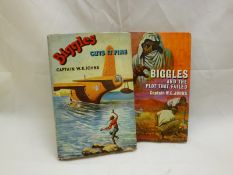 W E JOHNS: 2ttls: BIGGLES CUTS IT FINE, 1954 1st edn, orig cl d/w; BIGGLES AND THE PLOT THAT FAILED,