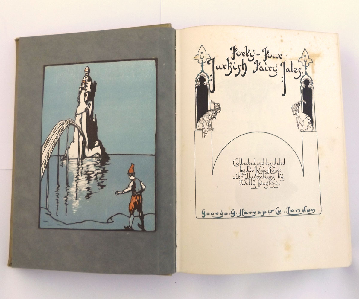IGNACZ KUNOS: FORTY-FOUR TURKISH FAIRY TALES, ill Willy Pogany, [1913], 16 tipped in col'd plts acf,