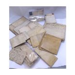 Approx 16 Vellum and other documents mainly 17th and 18th century + small quantity early 19th