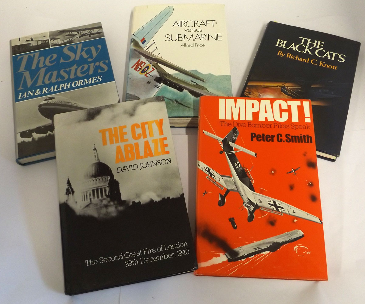 PETER C SMITH: IMPACT! THE DIVEBOMBER PILOT'S SPEAK, 1981 1st edn, orig cl gt d/w + DAVID JOHNSON: