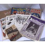 Packet containing mid-20th Century Scrap Books containing WWII interest, cuttings, scraps etc +