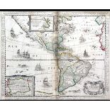 COMPOSITE ATLAS, circa 1620-1735, containing 53 engrd dbl pge mainly outline col'd/part col'd