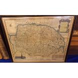 E BOWEN: AN ACCURATE MAP OF THE COUNTY OF NORFOLK DIVIDED INTO ITS HUNDREDS, engrd hand col'd map,