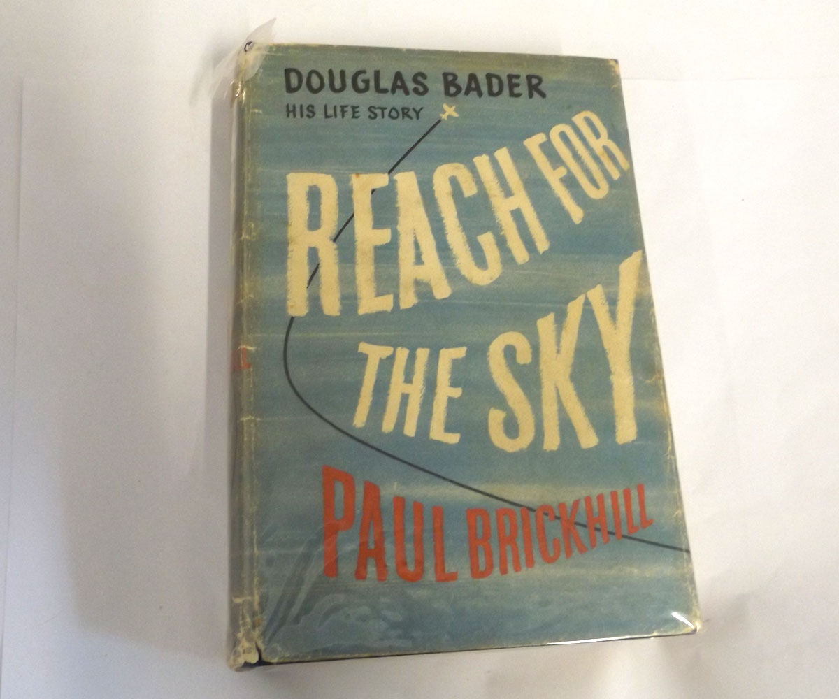 PAUL BRICKHILL: REACH FOR THE SKY, A STORY OF DOUGLAS BADER, 1954 1st edn, orig cl d/w