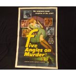 FIVE ANGLES ON MURDER, Film Noir Film Poster, US one sheet starring Jean Kent, Dirk Bogarde etc,