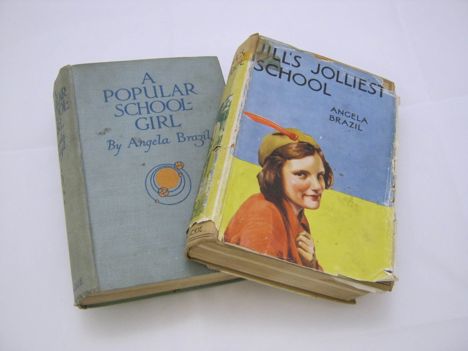 ANGELA BRAZIL, 2 ttls: JILL'S JOLLIEST SCHOOL, [1937], 1st edn, orig cl, d/w (tatty); A POPULAR