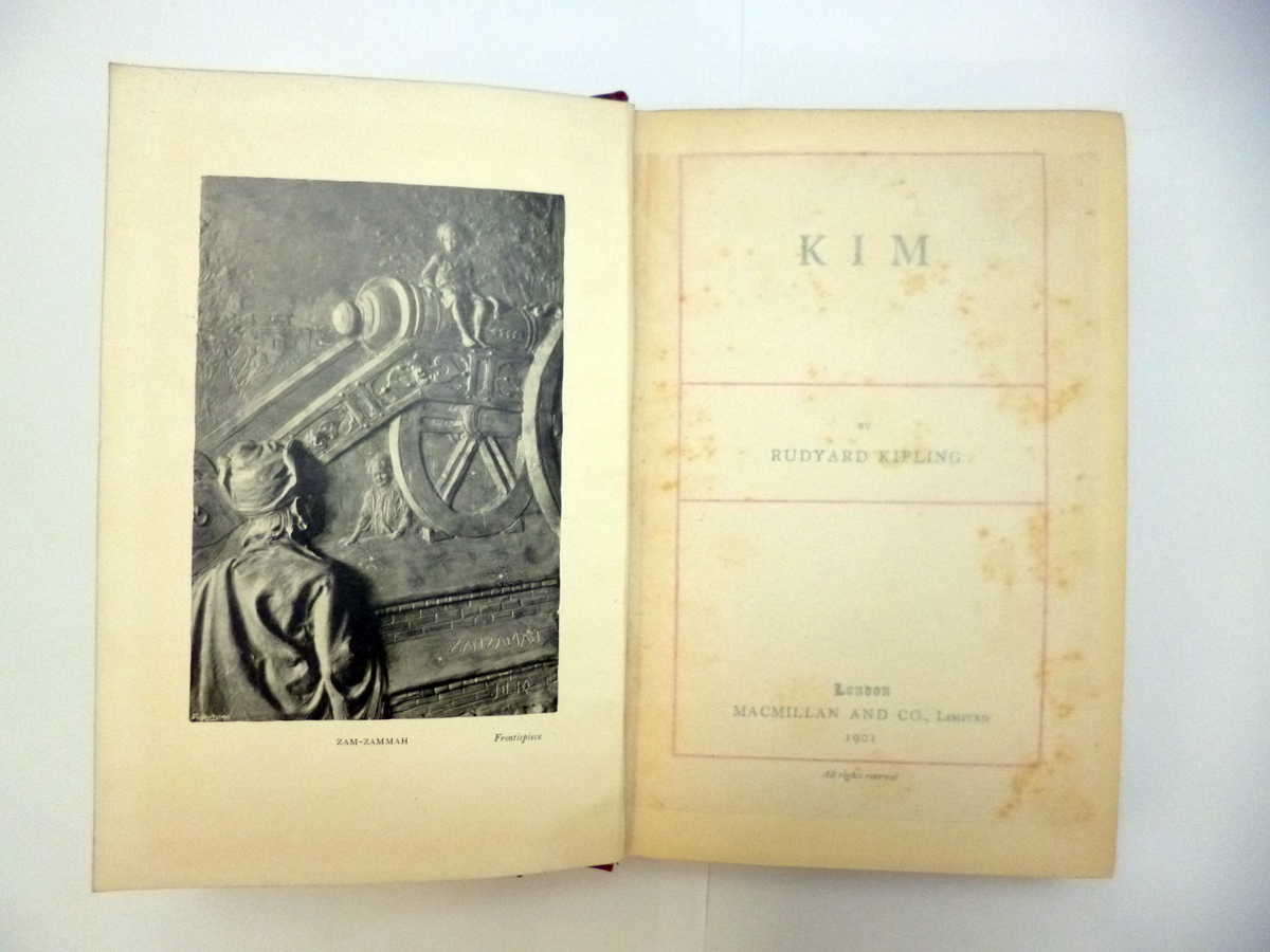 RUDYARD KIPLING: KIM, L, 1901, 1st edn, 10 plts as list, orig cl gt - Image 4 of 4