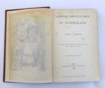 CHARLES LUTWIDGE DODGSON "LEWIS CARROLL": ALICE'S ADVENTURES IN WONDERLAND, L, 1886, 77th thou, orig