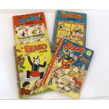 THE BEANO BOOK, [1953-54] Annuals 2 vols, 4to, orig pict bds worn + THE DANDY BOOK, [1953, 1955]