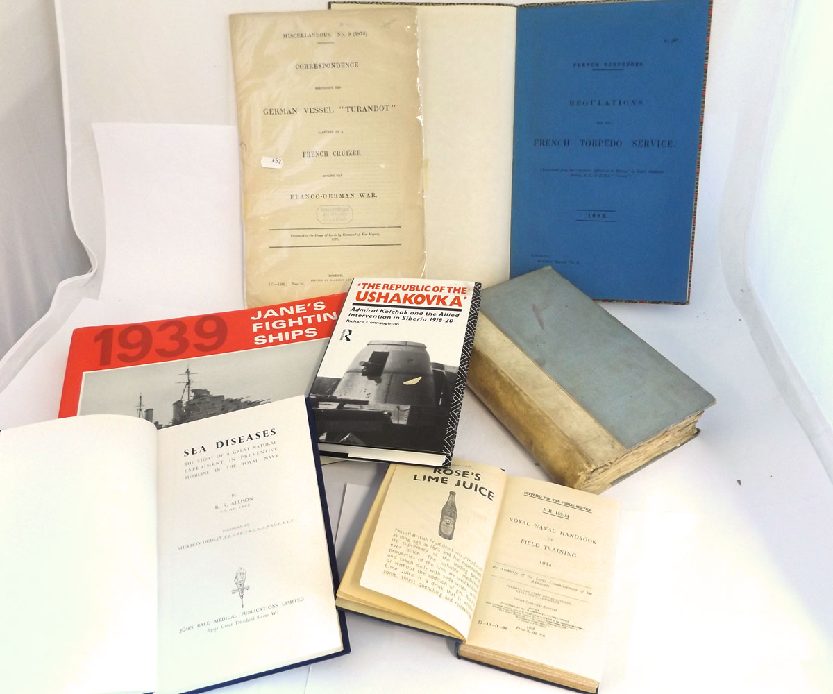 ROYAL NAVAL HANDBOOK OF FIELD TRAINING 1934, HMSO 1935, orig cl gt + F E MCMURTRIE: JANE'S