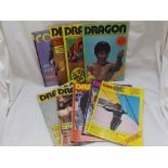 One box: 35+ assorted martial arts magazines circa 1980/90s including DRAGON, 8 nos, mainly Bruce