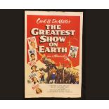 THE GREATEST SHOW ON EARTH, FILM POSTER, STARRING CHARLTON HESTON etc, one sheet approx 40" x 27"