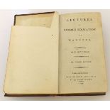 J BURTON: LECTURES ON FEMALE EDUCATION AND MANNERS, Phila, H & P Rice, 1794, 3rd edn, old full cf gt