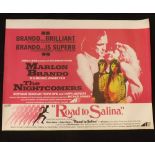 THE NIGHTCOMERS - ROAD TO SALINA, double bill film poster starring Marlon Brando, Stephanie Beacham,