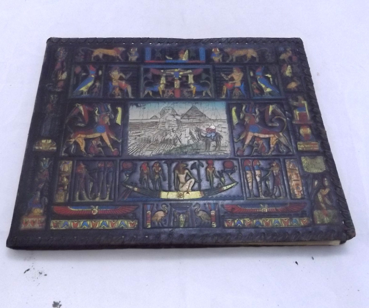 A mid-20th Century souvenir photograph album depicting ancient Egyptian tombs containing approx 25 - Image 2 of 2