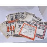 PRIVATE EYE, 1963 to 1967, 13 issues, orig prtd wraps