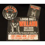 WILLARD, film poster, UK quad, approx size 30" x 40" + seven other Willard promotional posters of