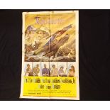 MAJOR DUNDEE, Film Poster, US one sheet starring Charlton Heston, Richard Harris, James Coburn