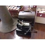 An early 20th Century Thomas Edison Gem Phonograph to include oak case, horn, stand and four boxes