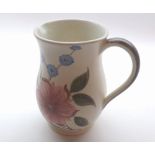 Radford floral decorated Jug with looped handle, 6" high