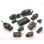 A small collection of assorted die-cast Military Vehicles to include tanks, field guns, transporters