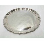 George V Silver Waiter, circular shaped with 'pie crust' rim, 7" diameter, Birmingham 1935, 200 gms