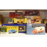 A collection of fourteen assorted boxed die-cast Vehicles to include: Corgi Golden Oldies Series,