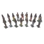 Sixteen early 20th Century Lead Figures of Indians   40-60