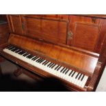 Late 19th Century Rosewood cased Bechstein upright overstrung Piano, serial number 41917 (sconces