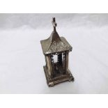 Late 19th/early 20th Century Continental White Metal Reliquary or Shrine candle burner with Cross to