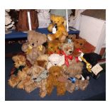 A collection of fifteen Collectors/Artist Bears to include Deans, Beccles Bears, Willow Bears