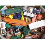 A box containing a quantity of assorted die-cast vehicles of mixed make and manufacture   30-40