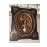 A Framed Plaque depicting a central Crucifix in gesso mounted and gilded frame, 19" high   30-40