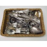 A collection of 100plus items of electro plated flatwares in Kings pattern including Table Spoons,