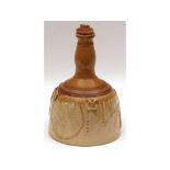 A Victorian Stoneware Bottle of bell shape inscribed "Mrs Cheyne Backhill Chaple Gerioch 1852" (