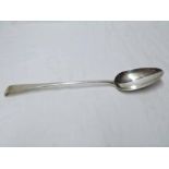 George III Basting Spoon, Old English pattern, engraved in italics with the letter "L" to the