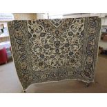 A good quality modern Kashan Carpet, multi-gull border, central panel of foliage etc, mainly beige