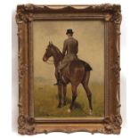 GEORGE PAICE (1854-1925, BRITISH) Huntsman on Horseback oil on board, signed and dated 02 lower left