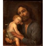 ATTRIBUTED TO ELIAS GRIESSLER (1622-1682, AUSTRIAN) St Joseph with the Infant Christ oil on