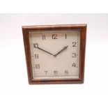 Third quarter of 20th Century timber framed easel back timepiece, with plain and polished moulded